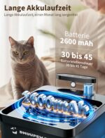 2,2L Katzenbrunnen kabellos mit Bewegungsmelder & LED – Premium Trinkbrunnen für Katzen – Bild 5