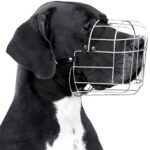 BRONZEDOG Hundemaulkorb XL mit Lederbändern – Atmungsaktiv & Verstellbar für Grosse Hunde