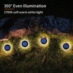 YiLaie Solar Bodenleuchten 4er-Set – IP68 Warmweiß LED für Garten & Terrasse – Bild 4