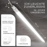 MATO 2x LED Feuchtraumleuchte 150cm – 5760lm, IP65 wasserdicht, Reihenschaltbar – Bild 2