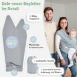 Fivelo Elastisches Babytragetuch 510x55cm – Ergonomisch & Atmungsaktiv ab Geburt – Bild 7