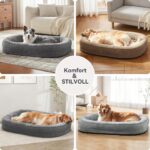 Pawk Orthopädisches Hundebett 89x63cm Mittelgrosse Hunde – Memory Foam mit 360° Nackenrolle – Bild 4