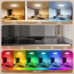 SNADER 44W LED Deckenleuchte Ø37cm Dimmbar – RGBIC Deckenlampe mit Fernbedienung für Wohn- & Schlafzimmer – Bild 3