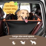 Pecute Hundeautositz Rückbank 70x50x55 cm – Wasserdicht & Kratzfest für mittlere bis grosse Hunde – Bild 3