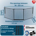 BabyDan Flex L Schutzgitter 90-223 cm – Treppenschutzgitter & Raumteiler, Schwarz – Bild 3
