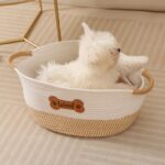 Tidelit Hundespielzeug Aufbewahrungskorb 35,5x26x20cm – Baumwollseil Organizer für Haustiere – Bild 9