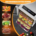 VarmBake Dörrautomat Edelstahl 10 Etagen – 0.84 m² Dörrfläche mit 800W & Temperaturregelung – Bild 9
