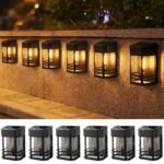 nipify Solar Wandleuchte Aussen 6er Set – IP65 Wasserdicht, 3 Helligkeitsstufen, Warmweiss