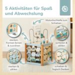 Bieco Motorikwürfel Scandi-Chic aus FSC® Holz – Motorikspielzeug ab 1 Jahr – Bild 3