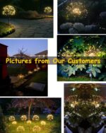 Joysing Solar Gartenleuchte Pusteblume mit 120 LED – 8 Modi Gartenstecker 2er Set – Bild 9