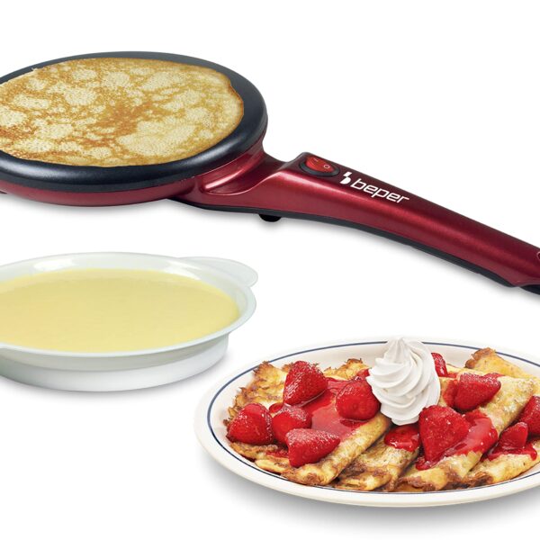 BEPER BT.710Y Elektrischer Crêpe-Maker 800W – Antihaftplatte für perfekte Crêpes