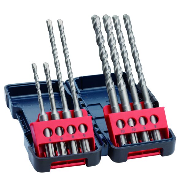 Bosch 8-tlg Hammerbohrerset SDS plus-3 – Beton & Stein für Bohrhämmer