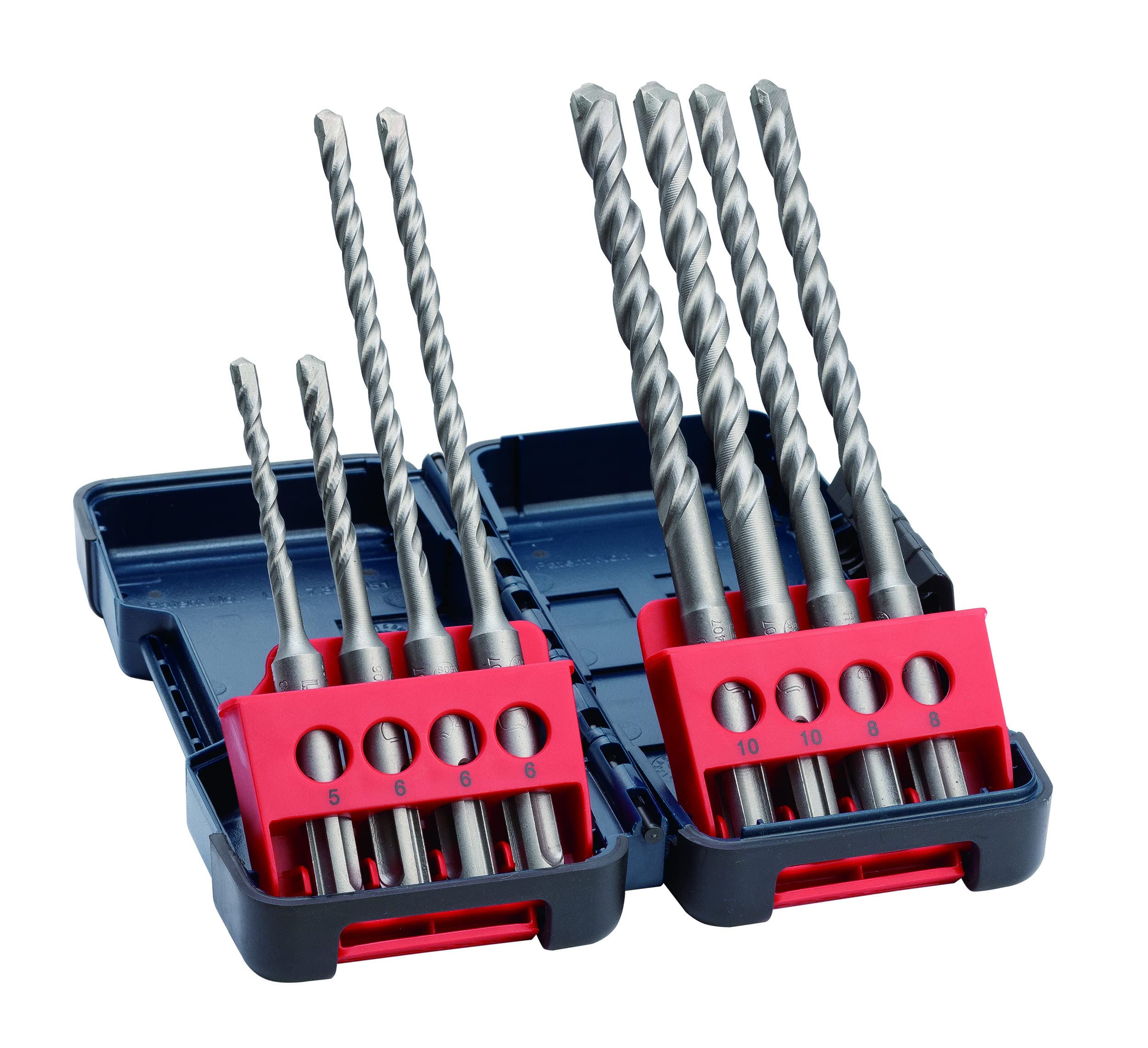 Bosch 8-tlg Hammerbohrerset SDS plus-3 – Beton & Stein für Bohrhämmer