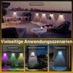 Bzavor Solar-Wandleuchte 8er Set mit 9 Leuchtmodi – IP65 Edelstahl Gartenbeleuchtung – Bild 7