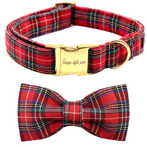 Unique Style Paws Hundehalsband mit Fliege – Verstellbares Halsband für Hunde & Katzen