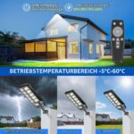 Adewalk 2026 Solar-Straßenlaterne mit Fernbedienung – IP66 wasserdicht, Bewegungssensor & 3 Modi – Bild 4