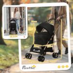 PawHut Hundewagen 2 in 1 – Faltbarer Hundebuggy bis 10 kg mit Bremsen & Netzfenstern – Bild 3