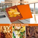 ACXFOND 6er Set Silikon-Dehydrator-Matten mit Rand – Antihaft-Frucht-Leder-Tabletts für Dörrer – Bild 5