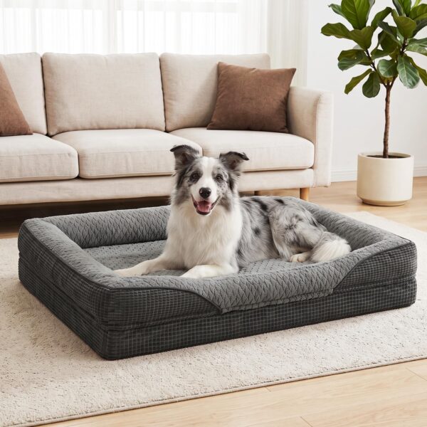 FURTIME Orthopädisches Hundebett 89x64cm – Memory Foam für Mittelgrosse Hunde