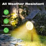 nipify Solar Strahler 4er Set mit 53 LED – IP65 Gartenleuchten mit 3 Helligkeitsstufen – Bild 3