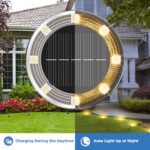 Peasur Solar Bodenleuchten 6er-Set Warmweiß – Automatische Gartenbeleuchtung für Außen – Bild 2