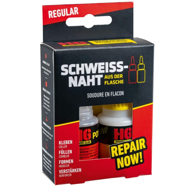 HG Power Glue Schweissnaht 60g Set – Zweikomponentenkleber für dauerhafte Reparaturen