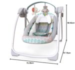 Bright Starts Whimsical Wild Automatische Babyschaukel – Tragbar & Zusammenklappbar mit 6 Melodien – Bild 3