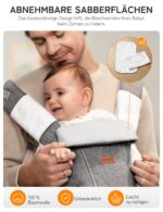 besrey Babytrage mit Hüftsitz für 4–36 Monate – Ergonomische Trage mit Lendenstütze & Sabberlatz – Bild 5