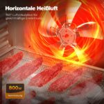 YASHE Edelstahl-Dörrautomat 9 Tabletts – Digitale Temperaturkontrolle & 48h Timer – Bild 3