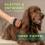 BUDDY BRUNO Hundebürste Langhaar mit Naturborsten – Entfilzungsbürste Made in Germany – Bild 4