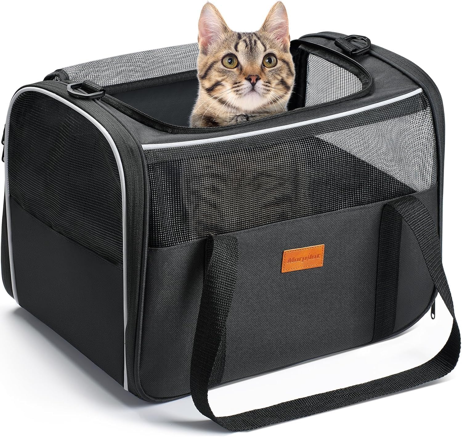 morpilot Katzentransportbox 40x26x28cm – Sichere Transporttasche für Katzen & Welpen bis 5kg