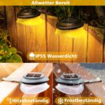 AGOTD 6er Set Dachrinnen Solarleuchten 100LM IP55 – Warmweiss Gartenbeleuchtung für Zaun & Aussenwand – Bild 3