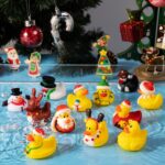 JOYIN 12er Set Weihnachts-Badeenten – Quietschenten mit festlichem Design für Kinder – Bild 7