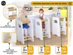 defiPad Lernturm Montessori 3-fach höhenverstellbar – Sichere Küchenhilfe ab 1 Jahr – Bild 5