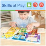 Melissa & Doug Motorikbrett mit 6 Schlössern – Holzspielzeug für Kinder ab 3 Jahren – Bild 5