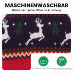 KONVINIT Weihnachtspullover für Hunde – Wärmender Jacquard-Strick mit Rentier-Motiv – Bild 2