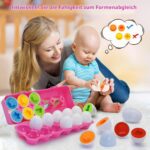 MOONTOY Sortiereier 12er-Set – Montessori Lernspielzeug für Kleinkinder ab 1 Jahr – Bild 6