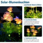 DooYard Solar-Gartenleuchten 2er-Set – Leuchtende Blüten mit verbessertem Solarpanel – Bild 2