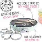 ScrapCooking Crêpes Maker Ø28 cm – Elektrische Crêpe-Maschine mit Antihaftplatte & Zubehör – Bild 3