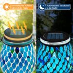 TOTHDATE Solar Mosaik Leuchte Oval – IP65 Gartenlampe mit Lichtsensor für Aussen – Bild 3