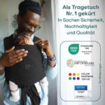 KOALA BABYCARE Elastisches Tragetuch – Ergonomische Babytrage für Neugeborene bis 15kg – Bild 2
