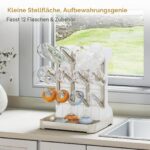 GoMaihe Flaschentrockner Vertikal mit 12 Haken – Platzsparendes Abtropfgestell für Babyflaschen – Bild 4