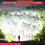 Shadowhawk S1479 LED-Taschenlampe 500000 Lumen – 1000m Reichweite & 24h Laufzeit – Bild 2
