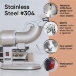 TK Tartle Kitchen Eismaschine 440 lb/h – Profi Schneekonus-Maschine mit Edelstahl & Dual-Blades – Bild 5