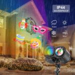 YAZEKY LED Projektionslampe 2-in-1 – Weihnachtsprojektor mit 12 Mustern & Welleneffekt – Bild 5