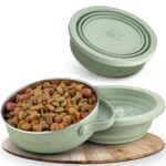 mea:hana Futternapf 900ml mit Silikondeckel – Edelstahl Reisenapf für Hunde & Katzen