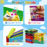 Dr.Rapeti 6er Set Stoffbücher für Babys – Waschbar & Pädagogisch für Früherziehung – Bild 4