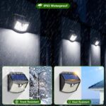 Giliwosy 4er Set Solarleuchten mit Bewegungsmelder – IP65 LED Wandleuchte für Aussen – Bild 5