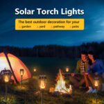 Qedertek 6er Set Solarfackeln mit 12 LED & Flammeneffekt – IP65 Gartenlicht für Aussen – Bild 3