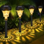 Akynite 8er Set Solar-Gartenleuchten RGB Farbwechsel & Warmweiss – IP65 Wegeleuchten – Bild 9